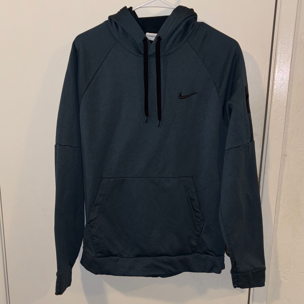 Nike Men's Dark Blue Green Hoodie